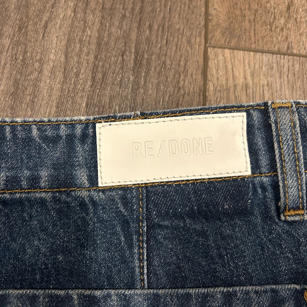Re/Done Originals The Bender Straight Jeans in Rustic Indigo Size 25 - Picture 6 of 7